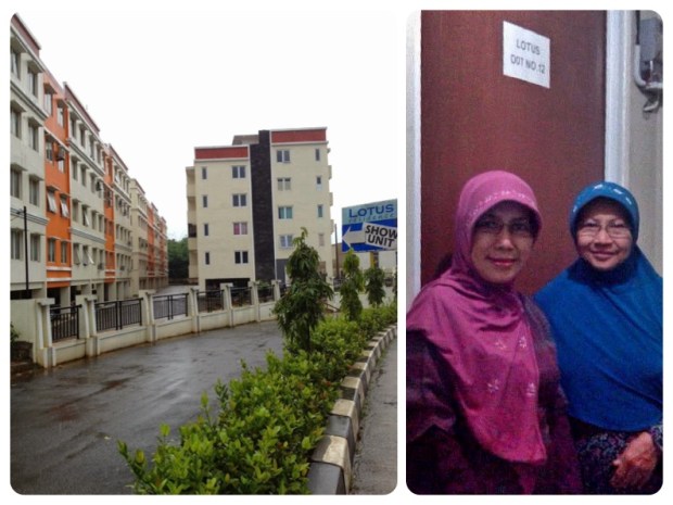 Flats view (left) and door view showing our house number (right)