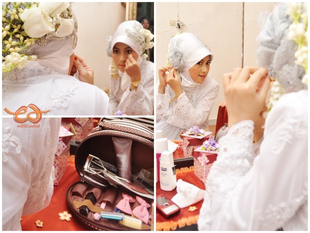 Make up session for the 1st ceremony (Akad Nikah) at bride's home
