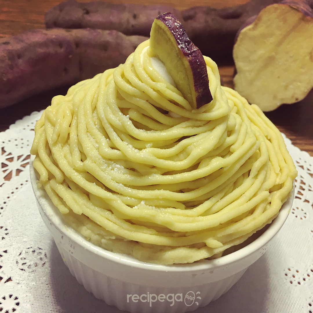Sweet Potato Mont Blanc (さつまいもモンブラン) by Recipega