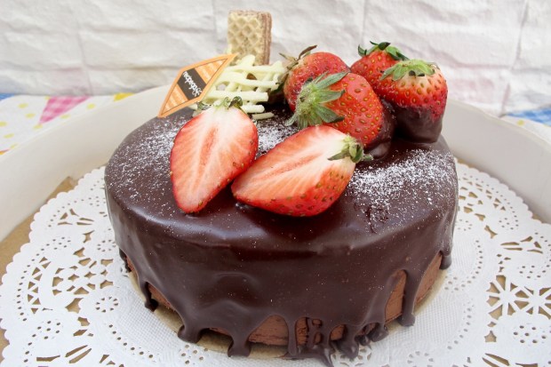 Strawberry and chocolate cake